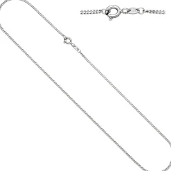 1,7 mm Kette Panzerkette aus 333 Gold Weißgold Halskette Halsschmuck, 36cm