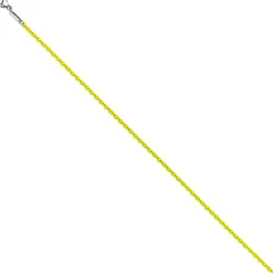 2,1mm Kette Rundankerkette aus Edelstahl mit gelben Lackierung Halsschmuck, 42cm