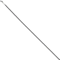 1,9mm Kette Rundankerkette aus Edelstahl mit grauen Lackierung Halsschmuck, 45cm