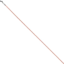 1,9mm Kette Rundankerkette aus Edelstahl mit rosa Lackierung Halsschmuck, 42cm