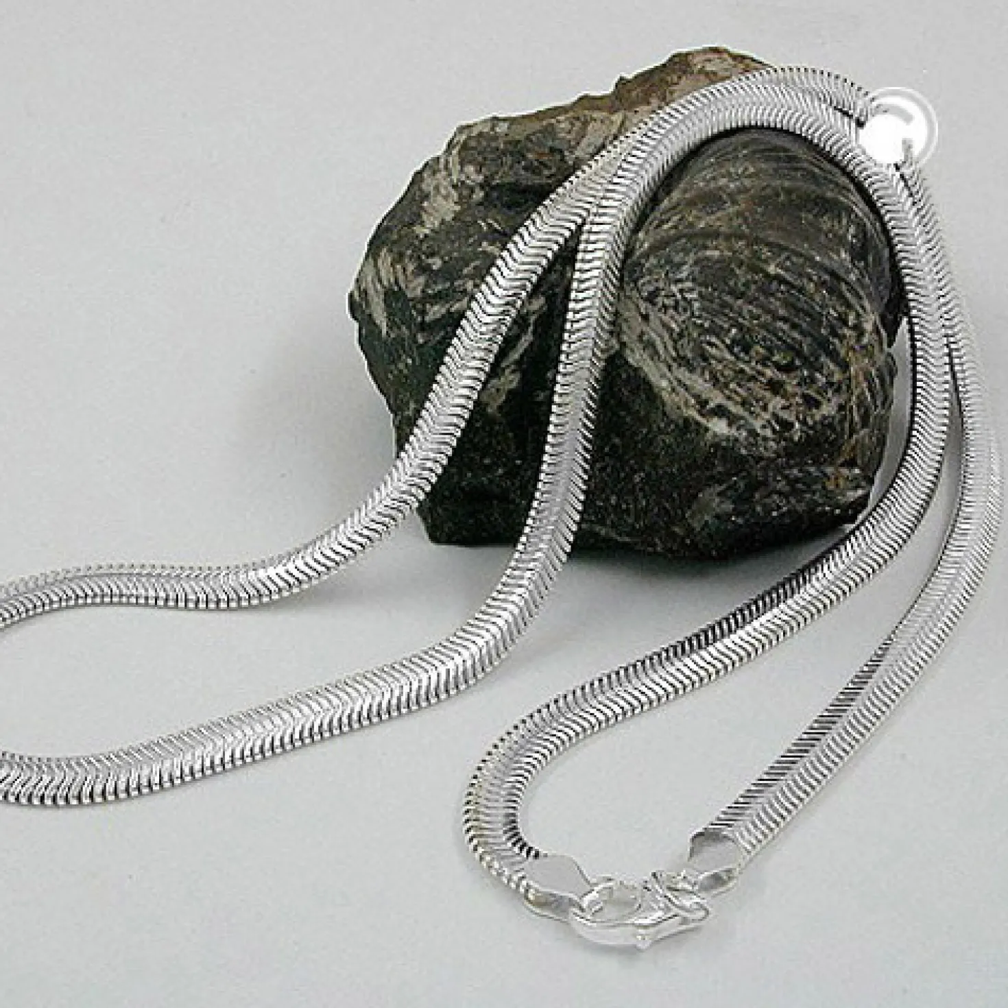4mm Kette Schlangenkette 925 Echt Silber 42cm Halsschmuck Silberkette
