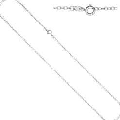 2mm Kette Weitankerkette 333 Gold Weißgold Halsschmuck Weißgoldkette, 42cm