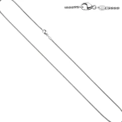 1,8mm Kette Zopfkette aus 585 Gold Weißgold Halskette Halsschmuck, 45cm
