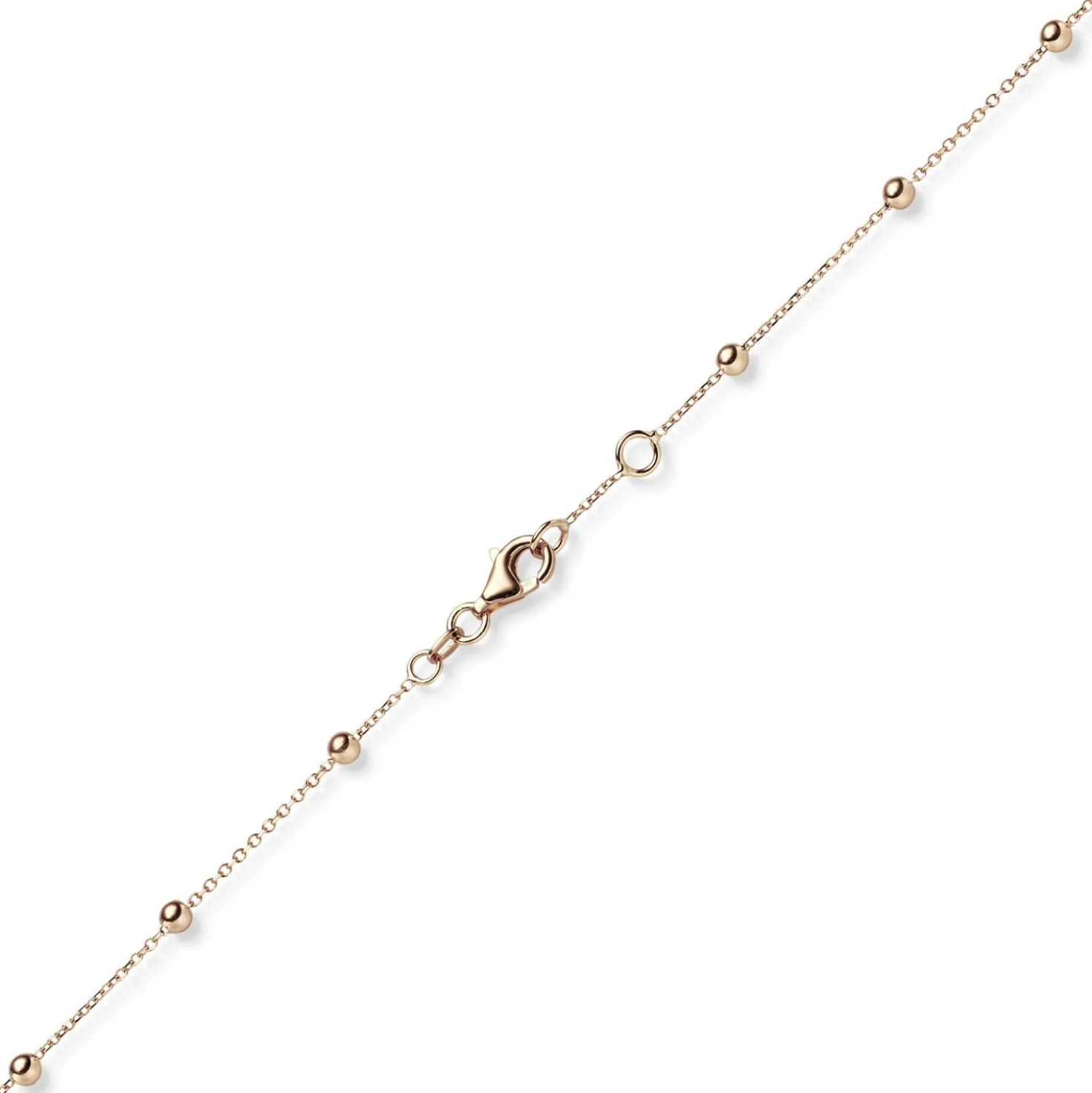 3mm Kügelchen Ankerkette Armband Armkette aus 585 Gold Rotgold 18-19cm