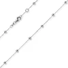 3mm Kügelchen Ankerkette Halskette Kette Collier aus 585 Gold Weißgold 42-45cm
