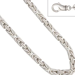6mm Königsarmband Armkette Armschmuck 925 Silber rhodiniert massiv Herren 23cm