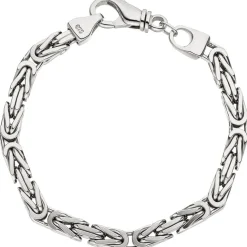 6mm Königsarmband Armkette Armschmuck 925 Silber rhodiniert massiv Herren 23cm