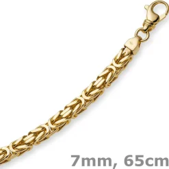 7mm Königskette aus 750 Gold Gelbgold Kette Halskette 65cm Herren