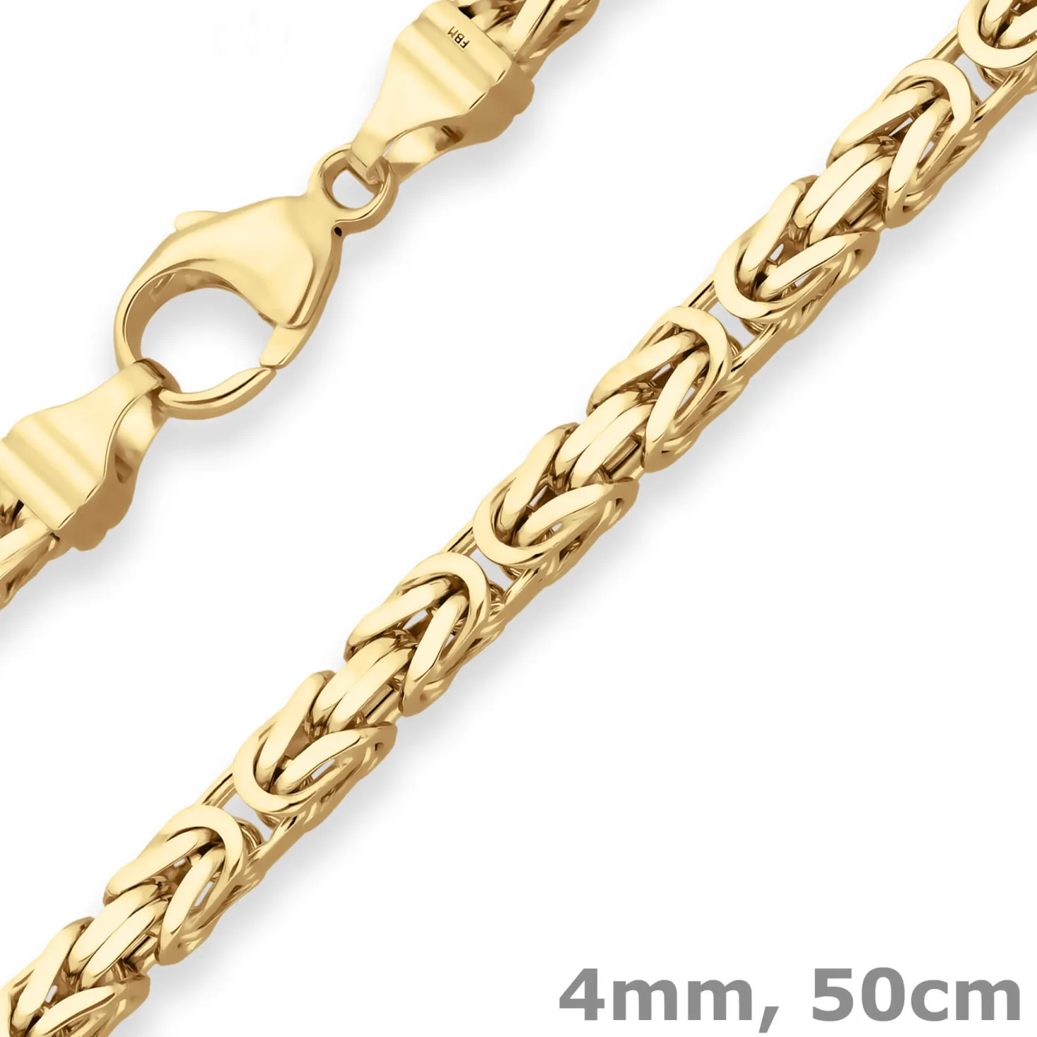4mm Königskette Goldkette Collier Halskette aus 585 Gold Gelbgold 50cm