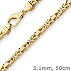 5,1mm Königskette Goldkette Collier Halskette aus 585 Gold Gelbgold 50cm