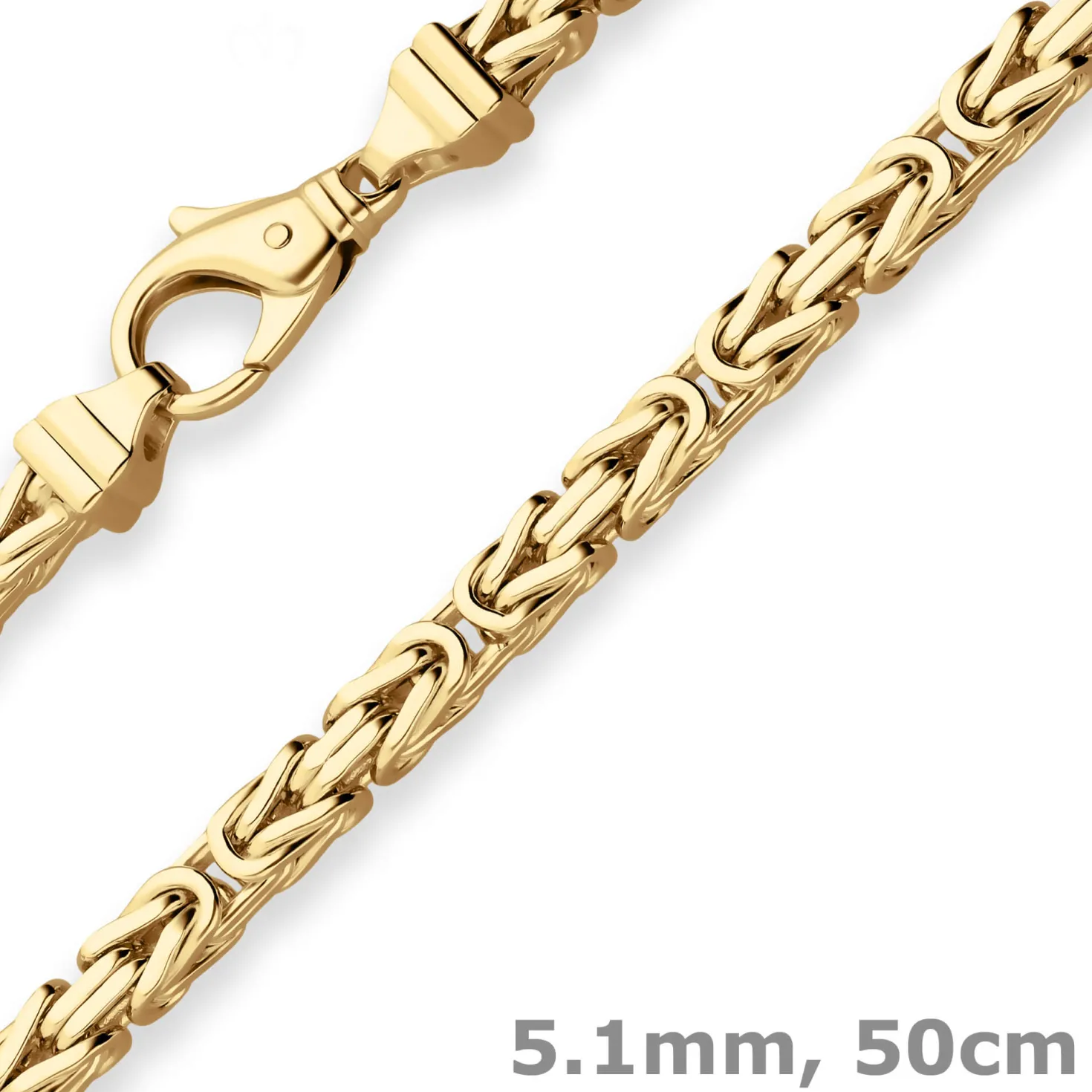 5,1mm Königskette Goldkette Collier Halskette aus 585 Gold Gelbgold 50cm