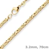 3,2mm Königskette Goldkette Collier Halskette aus 585 Gold Gelbgold 70cm