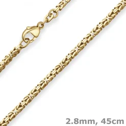 2,8mm Königskette Goldkette Collier Halskette aus 585 Gold Gelbgold 45cm