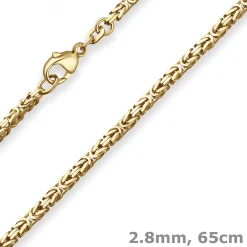 2,8mm Königskette Goldkette Collier Halskette aus 333 Gold Gelbgold 65cm