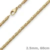 2,5mm Königskette Goldkette Collier Halskette aus 585 Gold Gelbgold 60cm