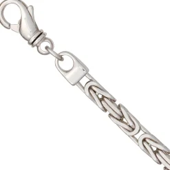 6mm Königskette Halskette Collier aus echtem 925 Silber rhodiniert massiv 60cm