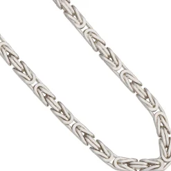 6mm Königskette Halskette Collier aus echtem 925 Silber rhodiniert massiv 60cm