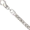 6mm Königskette Halskette Collier aus echtem 925 Silber rhodiniert massiv 50cm