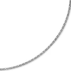 4mm Königskette Kette aus 585 Weißgold, massiv, 50cm, Goldkette Unisex