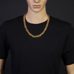 9mm Königskette Kette Halskette aus 585 Gold Gelbgold 65cm Herren