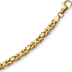 10mm Königskette Kette Halskette aus 585 Gold Gelbgold 65cm Herren