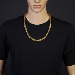 8mm Königskette Kette Halskette aus 585 Gold Gelbgold 70cm Herren