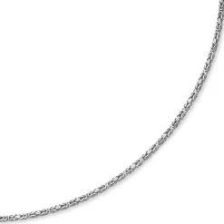 5mm Königskette Kette Halskette aus 585 Gold Weißgold, 70cm, Herren