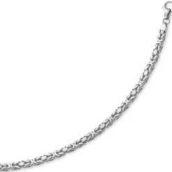 9mm Königskette Kette Halskette aus 585 Gold Weißgold 70cm Herren