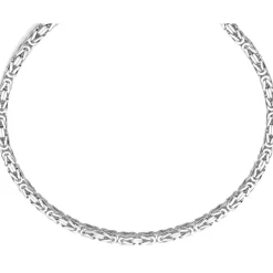 9mm Königskette Kette Halskette aus 585 Gold Weißgold 70cm Herren