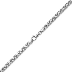 8mm Königskette Kette Halskette aus 585 Gold Weißgold 70cm Herren