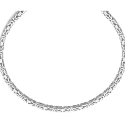 8mm Königskette Kette Halskette aus 585 Gold Weißgold 70cm Herren