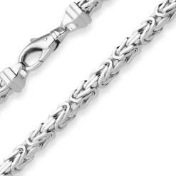 5,1mm Königskette Silberkette Collier Halskette aus 925 Silber 55cm