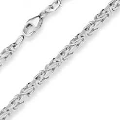 3,2mm Königskette Silberkette Collier Halskette aus 925 Silber 55cm