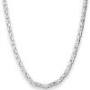 4mm Königskette Silberkette Collier Halskette aus 925 Silber rhodiniert 50cm