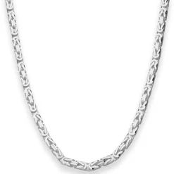 4mm Königskette Silberkette Collier Halskette aus 925 Silber rhodiniert 50cm