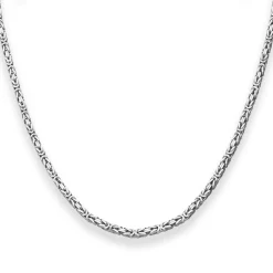 2,8mm Königskette Silberkette Collier Halskette aus 925 Silber rhodiniert 55cm