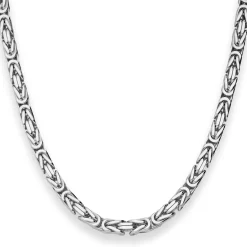 5,6mm Königskette Silberkette Collier Halskette aus 925 Silber rhodiniert 60cm