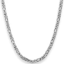 5,1mm Königskette Silberkette Collier Halskette aus 925 Silber rhodiniert 50cm