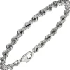 4,3mm Kordel-Armband Armkette Armschmuck aus 925 Silber rhodiniert 21cm