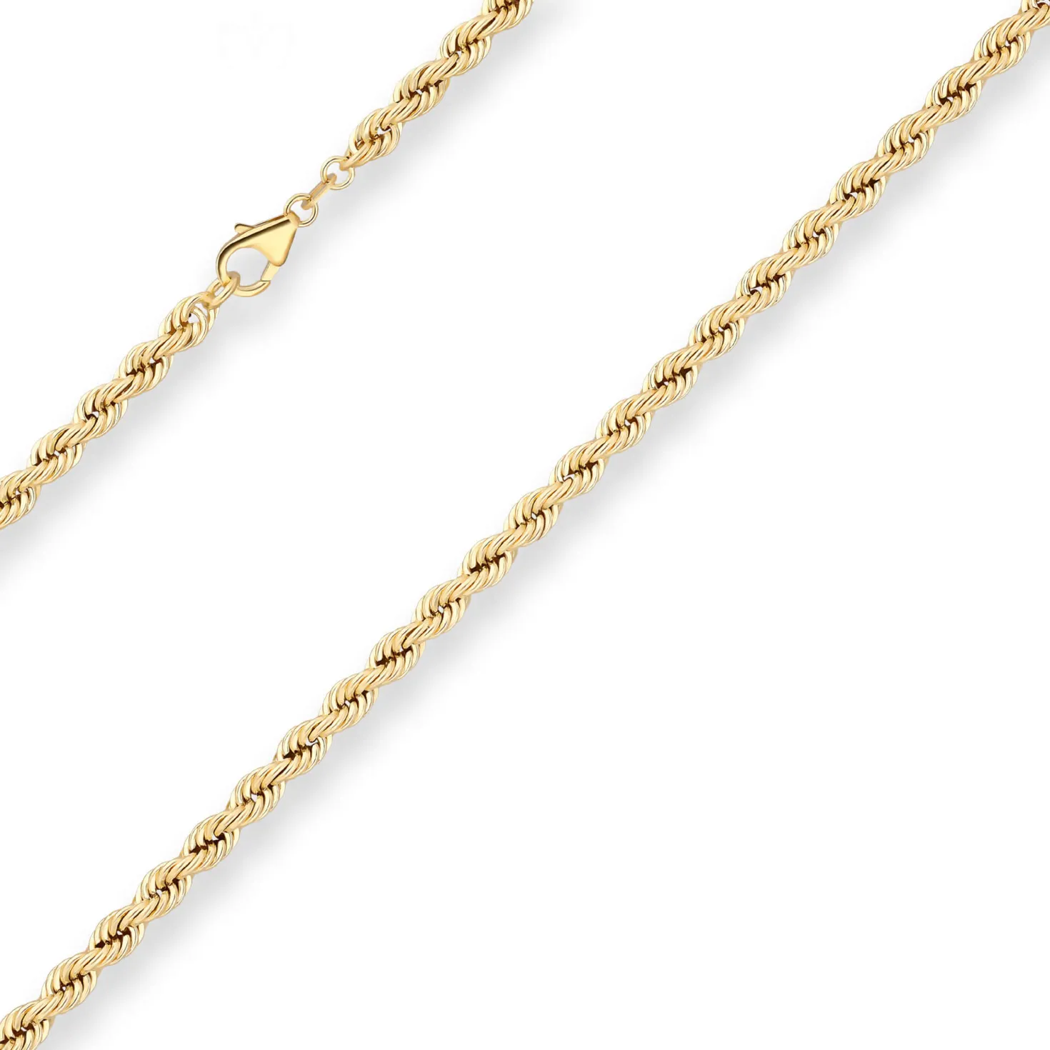 4,4mm Kordelkette Goldkette Collier Halskette aus 585 Gold Gelbgold 60cm