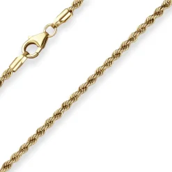 2,1mm Kordelkette Goldkette Collier Halskette aus 585 Gold Gelbgold 42cm