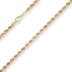 4,4mm Kordelkette Goldkette Collier Halskette aus 585 Gold Gelbgold 45cm