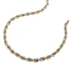 2,8mm Kordelkette Halskette Collier 14Kt 585 Gold Weißgold Gelbgold bicolor 45cm