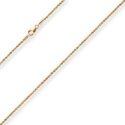 1,4mm Kordelkette massiv Goldkette Collier Halskette aus 750 Gold Gelbgold 42cm