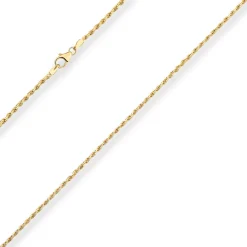 1,8mm Kordelkette massiv Goldkette Collier Halskette aus 750 Gold Gelbgold 50cm