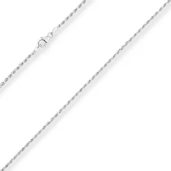 1,8mm Kordelkette massiv Silberkette Collier Halskette aus 925 Silber 45cm