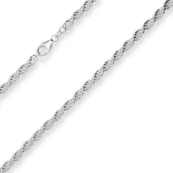 5mm Kordelkette massiv Silberkette Collier Halskette aus 925 Silber 60cm