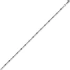 1,8mm Kugel-Armband Armkette aus 585 Gold Weißgold teil-schwarz-rhodiniert 19cm