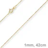 1mm Kugelkette diamantiert Kette Goldkette Halskette aus 750 Gold Gelbgold, 42cm