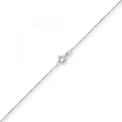 1mm Kugelkette diamantiert Kette Goldkette Halskette aus 585 Gold Weißgold, 60cm